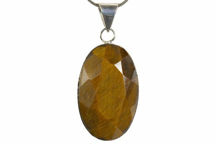 Faceted Tiger's Eye Pendant (Necklace) #345335
